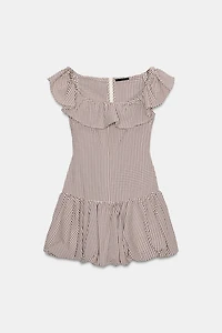 GINGHAM JUMPSUIT DRESS