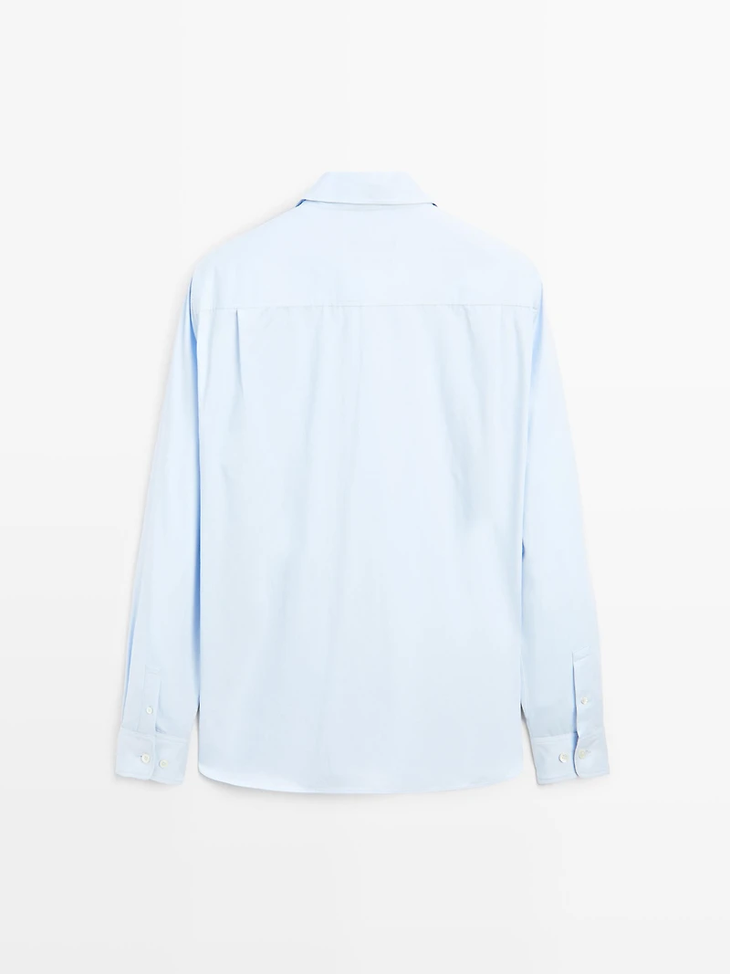 Chemise regular en coton mélangé