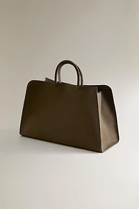 NUBUCK LEATHER SHOPPER BAG