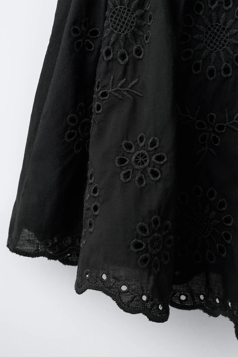 SWISS EMBROIDERED SHORTS