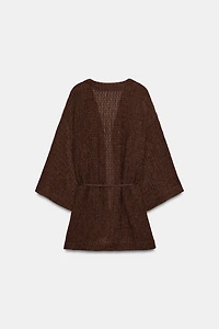 VESTE À CEINTURE EFFET FROISSÉ
