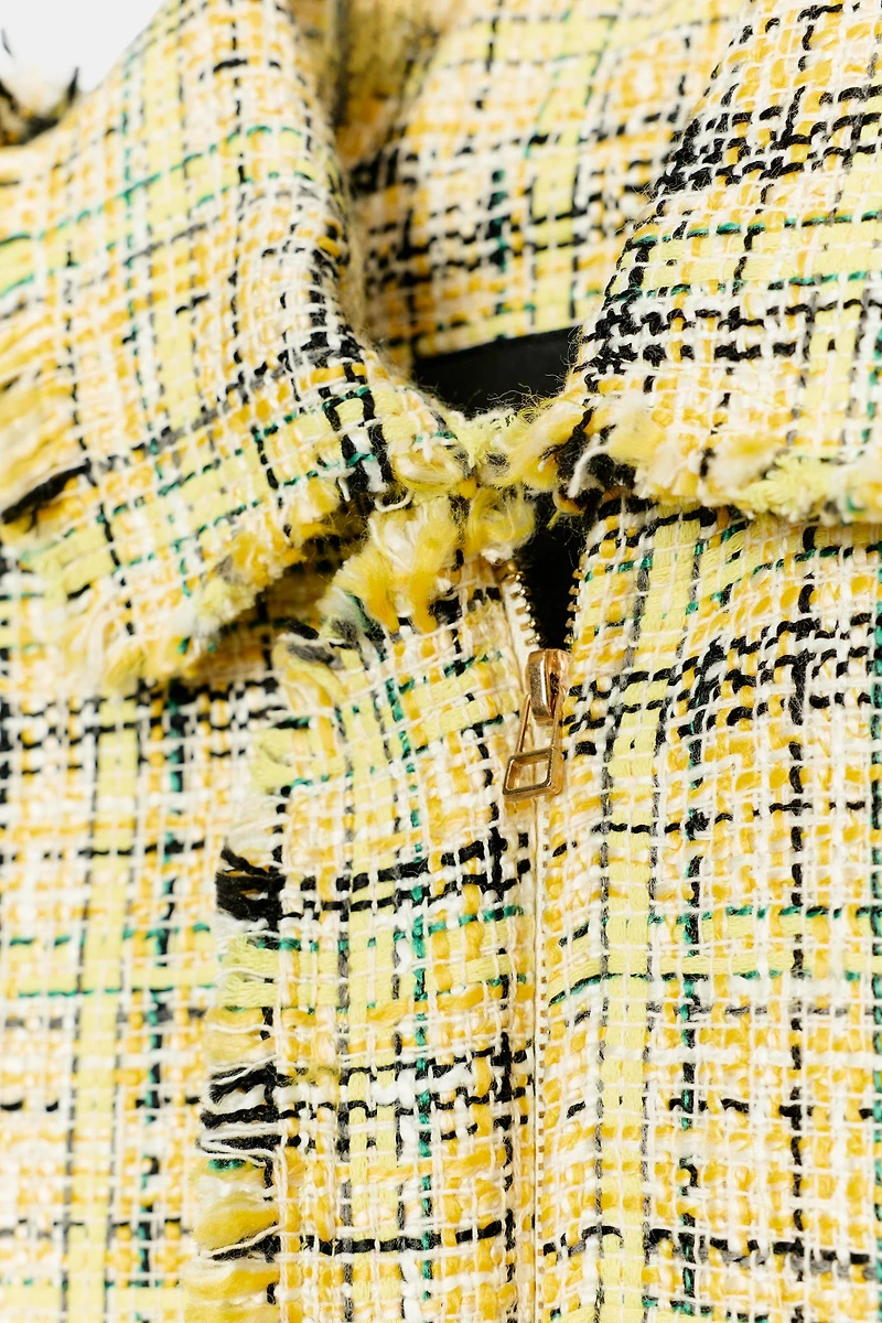VESTE À CARREAUX TEXTURÉE ZW COLLECTION