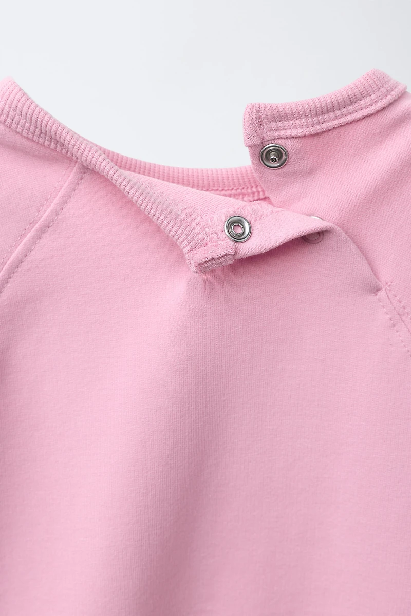 EMBROIDERED TERRY SWEATSHIRT AND JOGGER PANTS SET