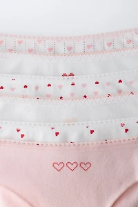 AGES 6-14 / SIX-PACK OF HEART PRINT UNDERWEAR