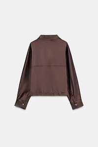SATIN ZIP-UP JACKET