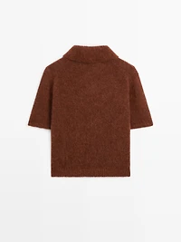 Alpaca blend knit polo jumper