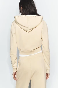 STUDDED HOODIE SWEATSHIRT