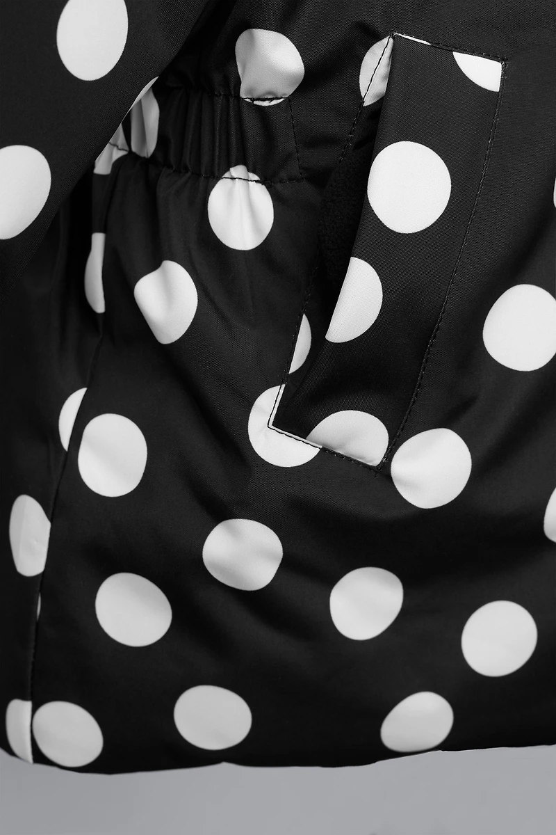 WATER RESISTANT AND WINDPROOF POLKA DOT JACKET