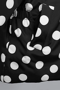 WATER RESISTANT AND WINDPROOF POLKA DOT JACKET