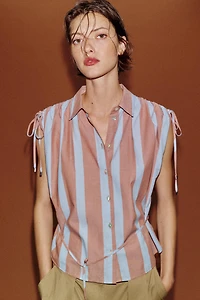 LACED STRIPED SHIRT