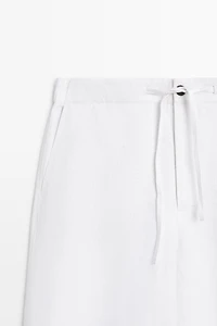 100% linen jogger-fit pants