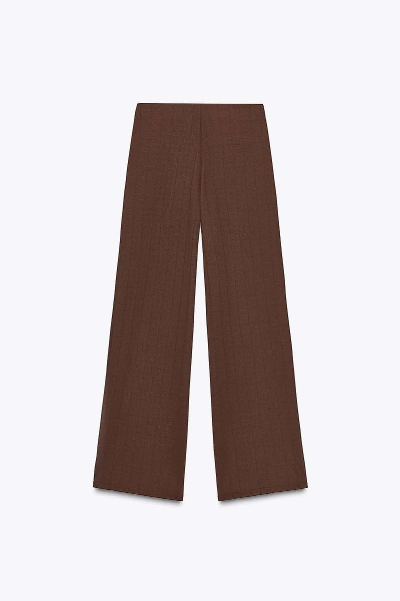 TWILL WIDE LEG PANTS