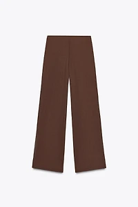 TWILL WIDE LEG PANTS