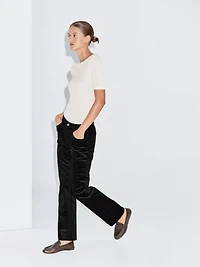 Straight-leg needlecord trousers