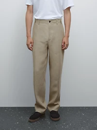 Pantalon total look 100 % lin