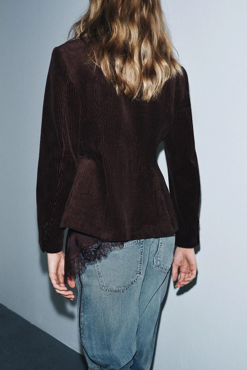 CORDUROY BLAZER ZW COLLECTION