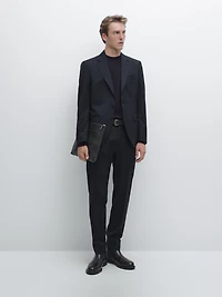 Houndstooth suit blazer