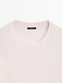 Cotton blend knit sweater