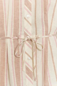 CHEMISE RAYURES FIL MÉTALLISÉ