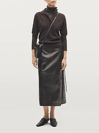 Small nappa leather bag with compartments