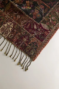 PLAID JACQUARD FLEURS