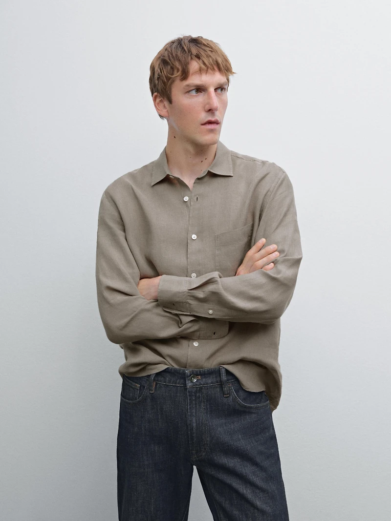 Chemise regular avec poche
