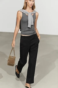 Straight stretch trousers