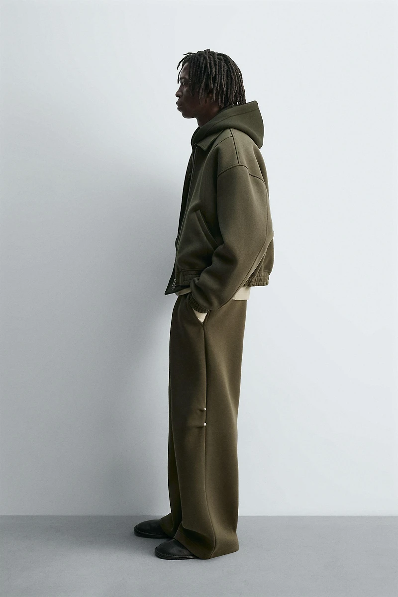 NEOPRENE EFFECT BOXY FIT JACKET