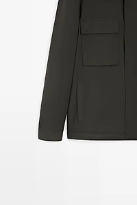 Technical fabric pocket detail jacket