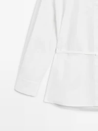 Chemisier à col montant avec ruban