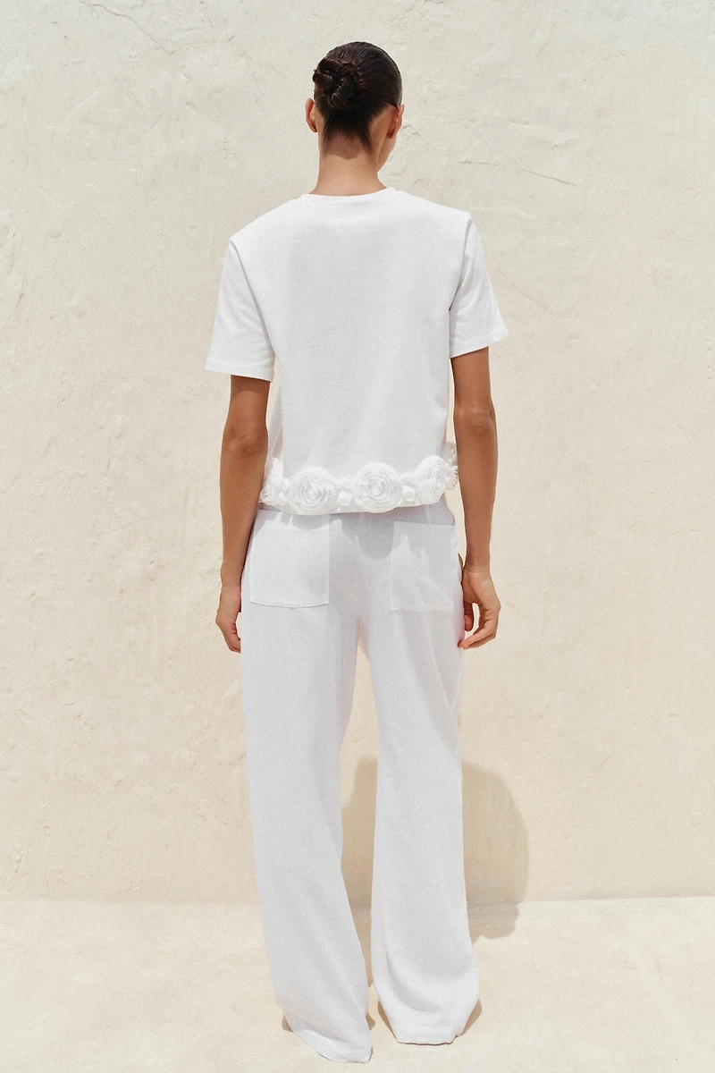 TEXTURED ROSE T-SHIRT