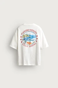 RELAXED FIT CONTRAST PRINT T-SHIRT