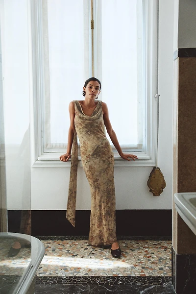 ROBE LONGUE À IMPRIMÉ FLEURI