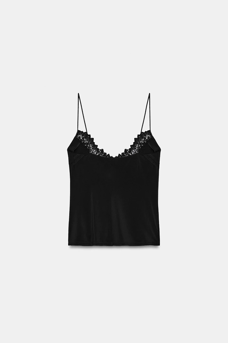 LACE STRAP TOP