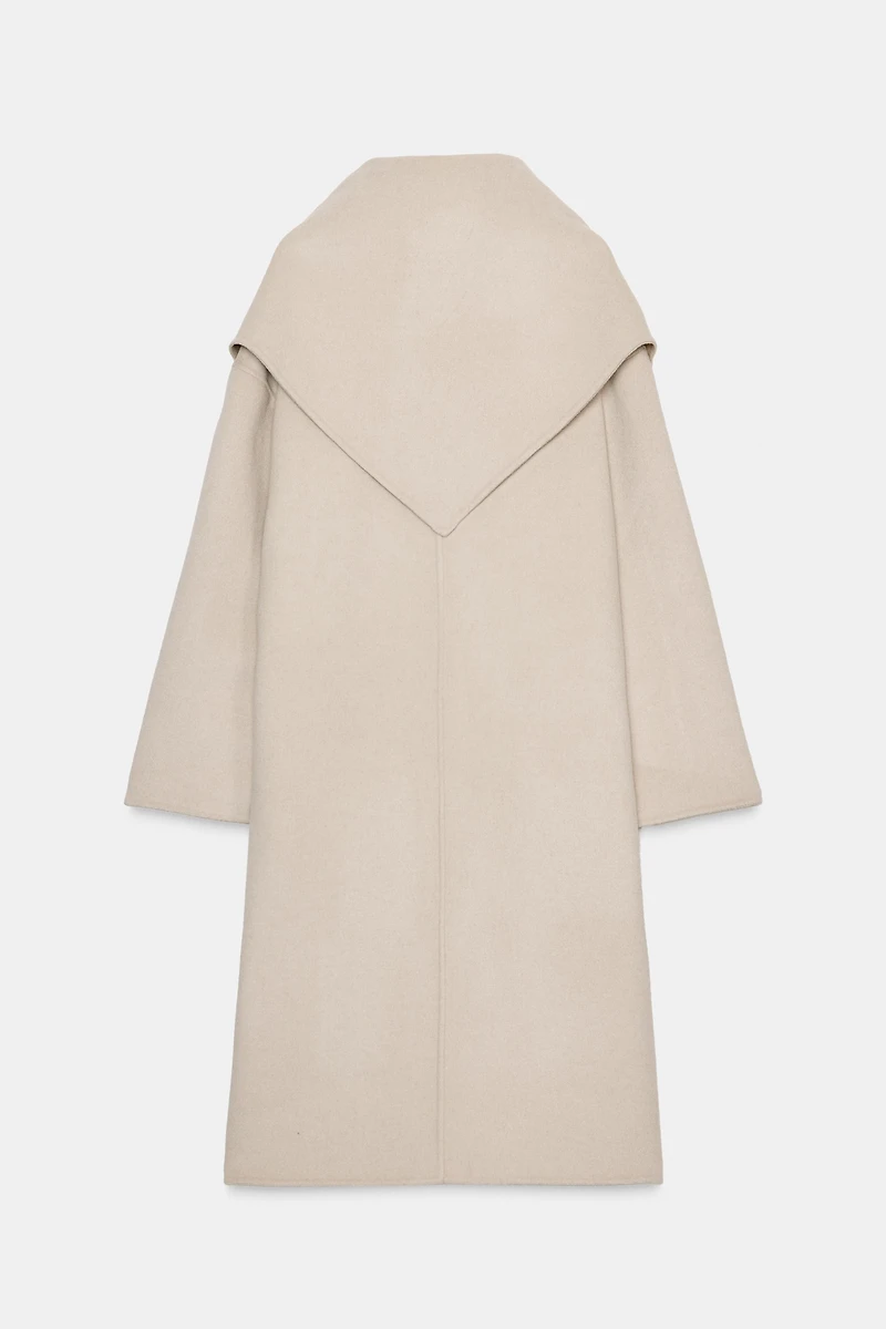 OVERSIZED WOOL BLEND SCARF COAT ZW COLLECTION