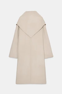 OVERSIZED WOOL BLEND SCARF COAT ZW COLLECTION
