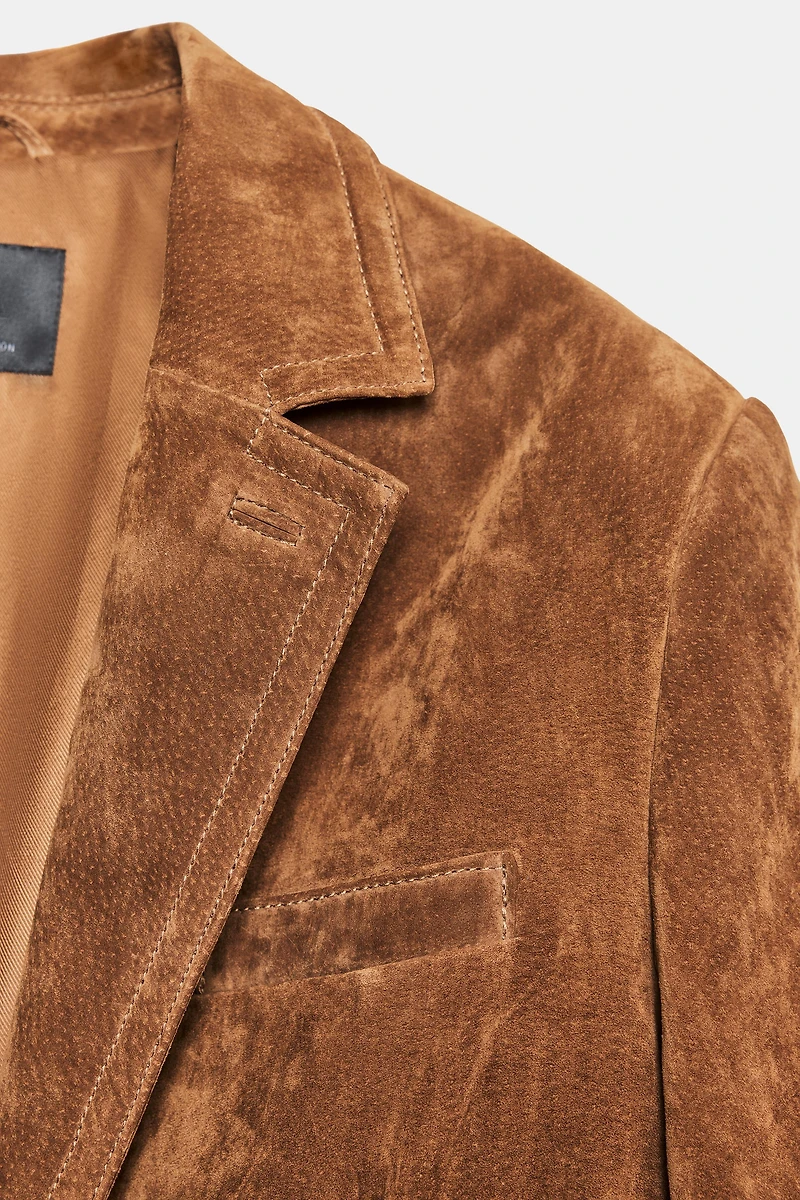 100% SUEDE LEATHER BLAZER