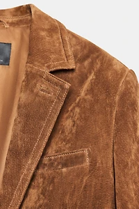 100% SUEDE LEATHER BLAZER