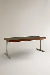 BUREAU BOIS PIEDS MÉTALLIQUES