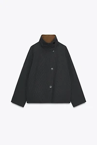 ZW COLLECTION REVERSIBLE SHORT TRENCH COAT