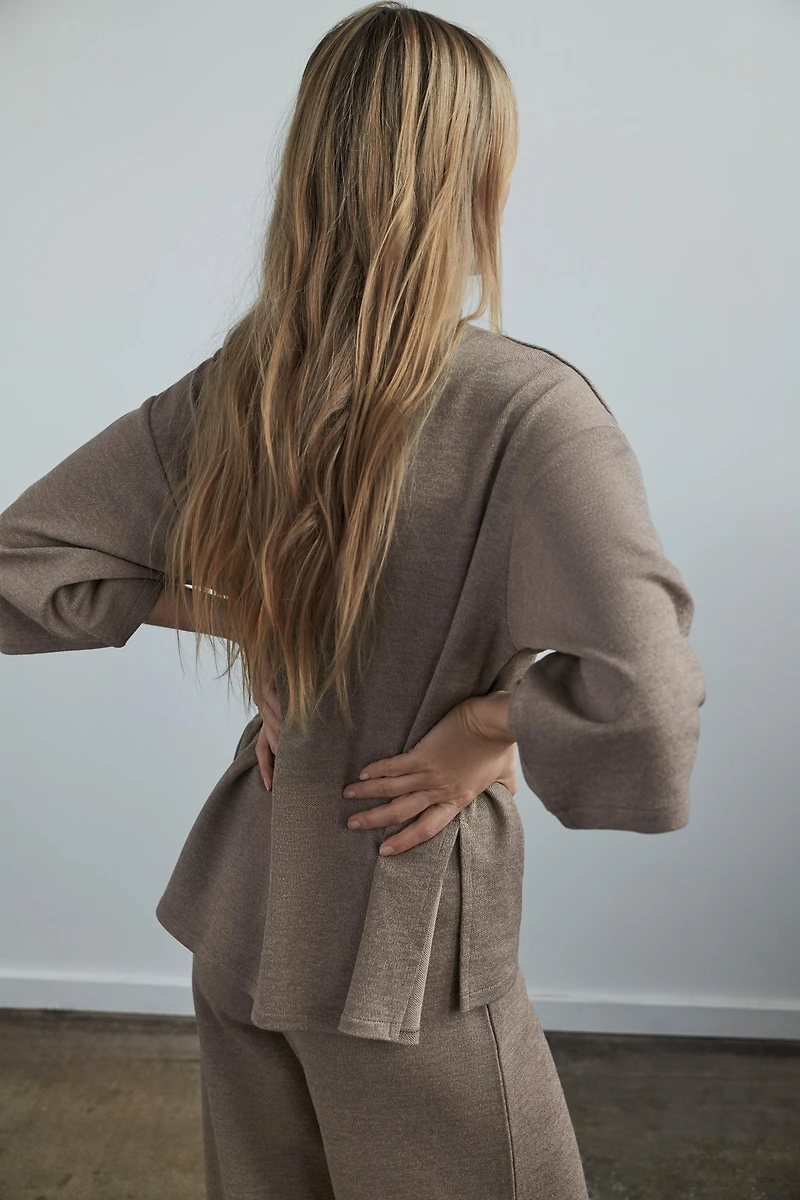 T-SHIRT PIQUÉ À COL CHEMINÉE