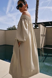 ROBE MI-LONGUE EN LIN ZW COLLECTION