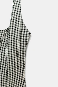 GINGHAM MIDI DRESS