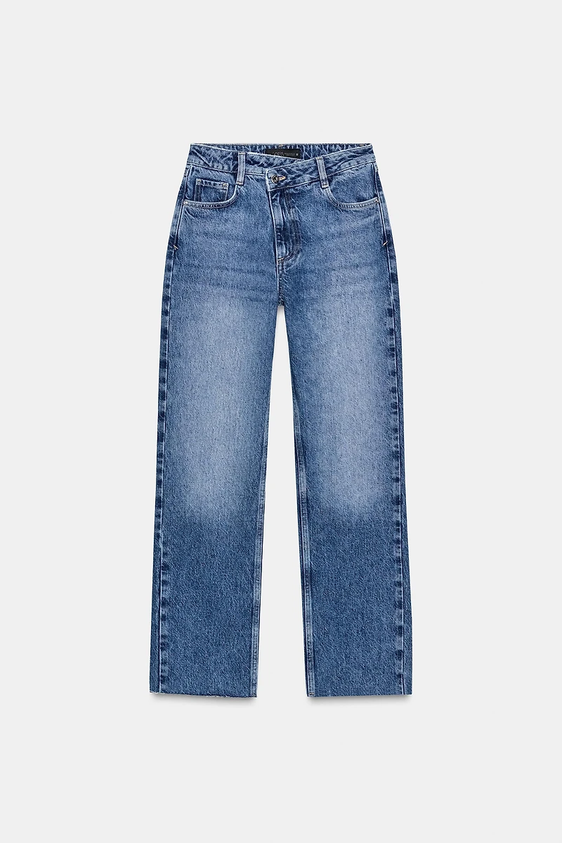 Z.09 STRAIGHT HIGH WAIST CROSSED JEANS