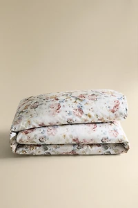 HOUSSE DE COUETTE SATIN FLORALE (300 FILS)