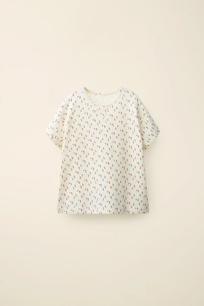 POINTELLE TULIP T-SHIRT CREATED BY CARAMEL LONDON X ZARA
