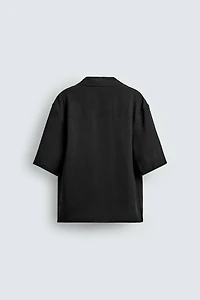 VISCOSE-LINEN KIMONO SHIRT