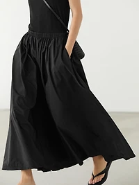 Jupe midi en tissu technique