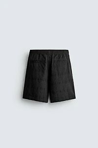 GEOMETRIC JACQUARD REGULAR FIT SHORTS