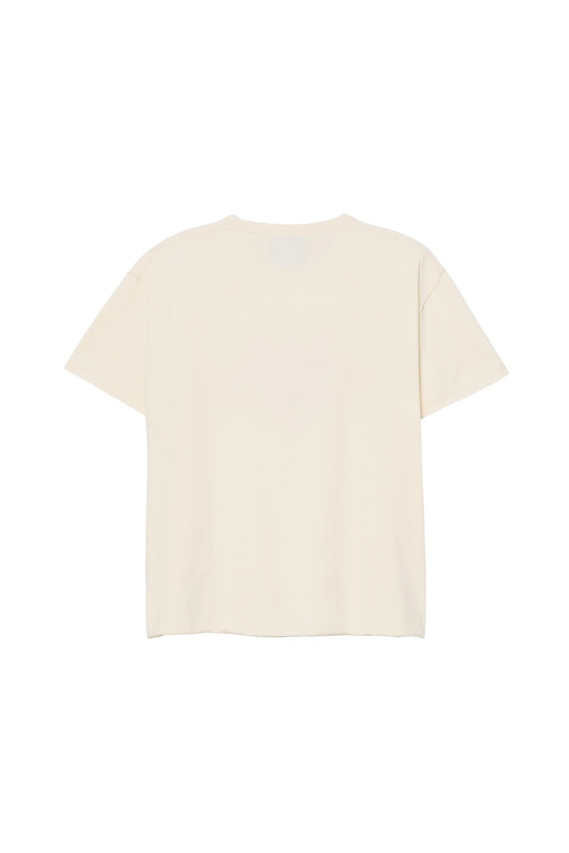 CRUSH WASHED TEXT REVERSED EFFECT T-SHIRT